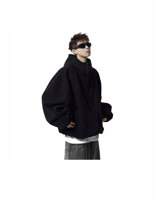 Xiu Tailang Retro Sports Versatile Cardigan Jacket Thick Warm Hooded Sweatshirt Unisex — изображение 5