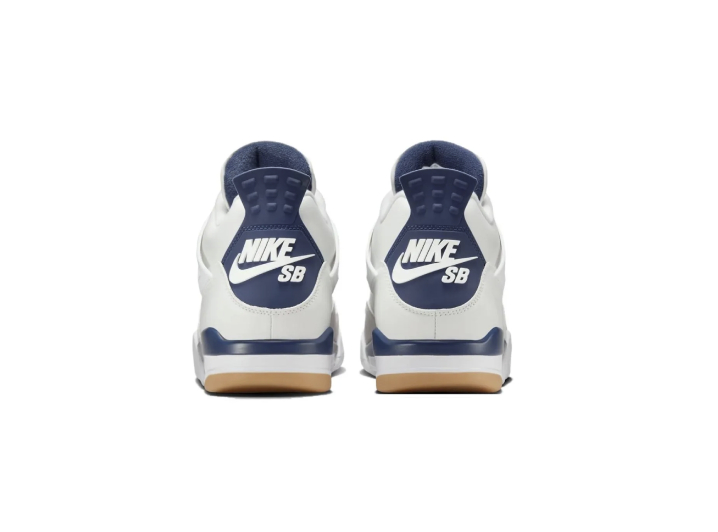 Nike SB x Jordan Air Jordan 4 “Navy” – Unisex Mid-Top Retro Basketball Shoes (White/Blue) — изображение 4