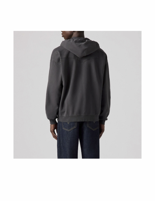 Levi's simple knitted casual hooded spring and autumn cardigan sweatshirt men's gray — изображение 5