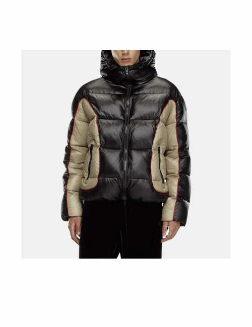 Men's insulated jacket DIESEL FW24 with a hood and a zipper — изображение 3