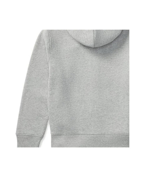 Polo Ralph Lauren Kids' Fleece Hoodie with Embroidered Logo in Gray — изображение 3