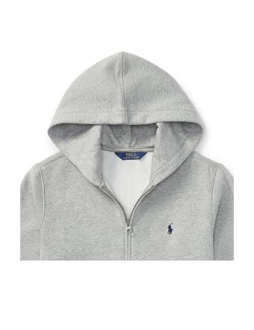 Polo Ralph Lauren Kids' Fleece Hoodie with Embroidered Logo in Gray — изображение 5