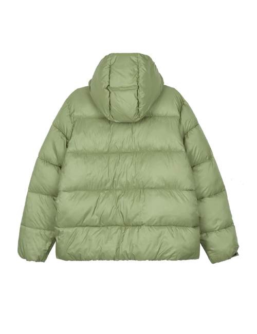 Nike Sports Lifestyle Collection Contrast Color Brand Logo Embroidered Hooded Puffer Jacket for Men, Green — изображение 6