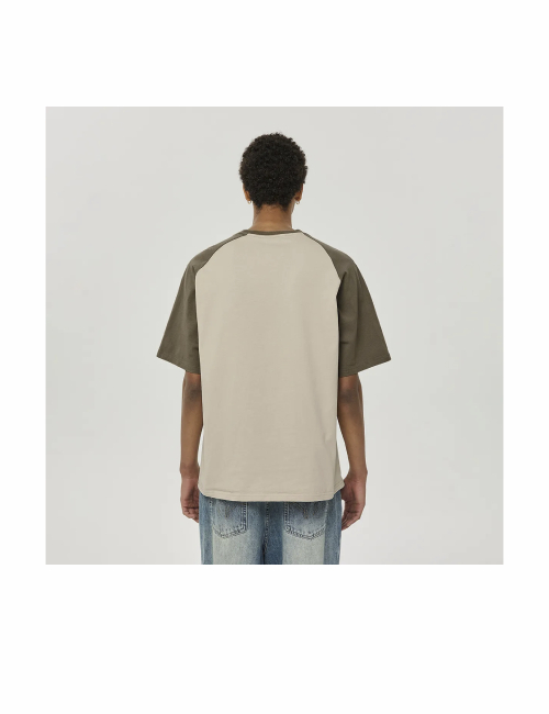 ROCAWEAR American-style letter print raglan short-sleeved T-shirt, unisex. — изображение 4
