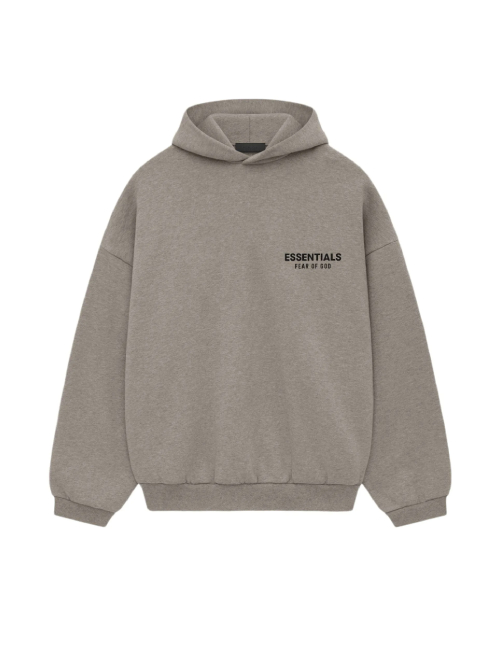 Fear of God Essentials FW24 Holiday Core Series Fleece Velvet Hoodie with American Style Print for Men - Charcoal — изображение 4