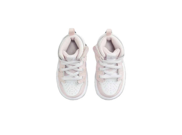 Jordan Air Jordan 1 Mid Toddler High-Top Sneakers (White/Pink) — изображение 3
