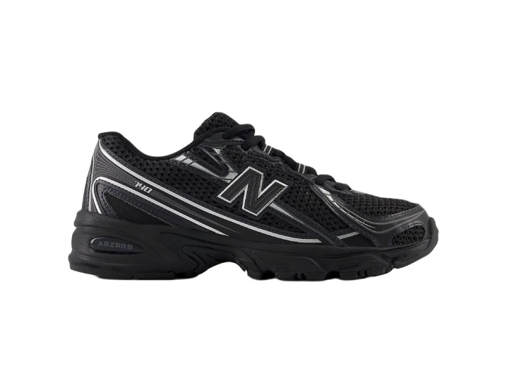New Balance NB 740 Low-Top Kids' Sneakers, Black, Youth — изображение 6
