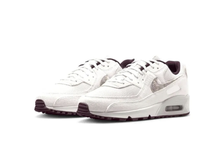 Nike Air Max 90 Phantom Burgundy Crush Low Top Shoes for Men in White. — изображение 3
