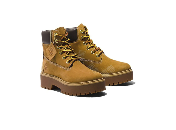 Timberland Premium Series Genuine Leather Boots, Short, Women's, Yellow — изображение 4