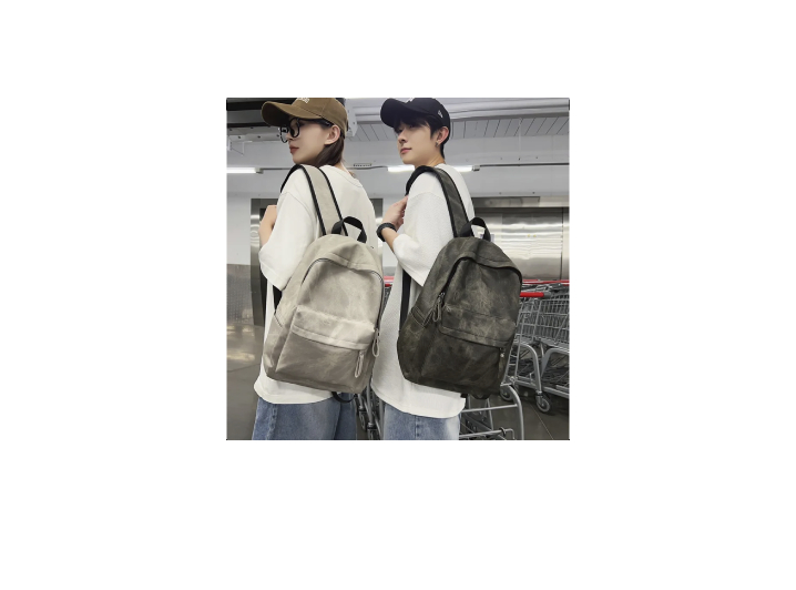 DCLOUD simple commuter style large capacity fashionable versatile Japanese PU backpack unisex couple's style — изображение 2