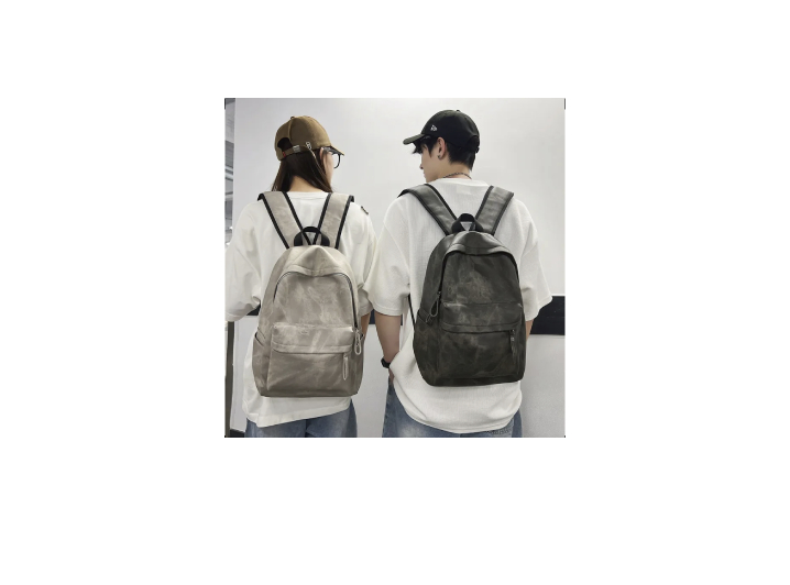 DCLOUD simple commuter style large capacity fashionable versatile Japanese PU backpack unisex couple's style — изображение 3
