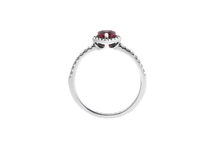 Pandora heart-shaped ring with engraved letter logo, 925 sterling silver, women's red. — изображение 3