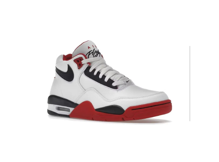 Nike Flight Legacy Classic Style Mid-Top Retro Basketball Shoes, Unisex, Red and White — изображение 4