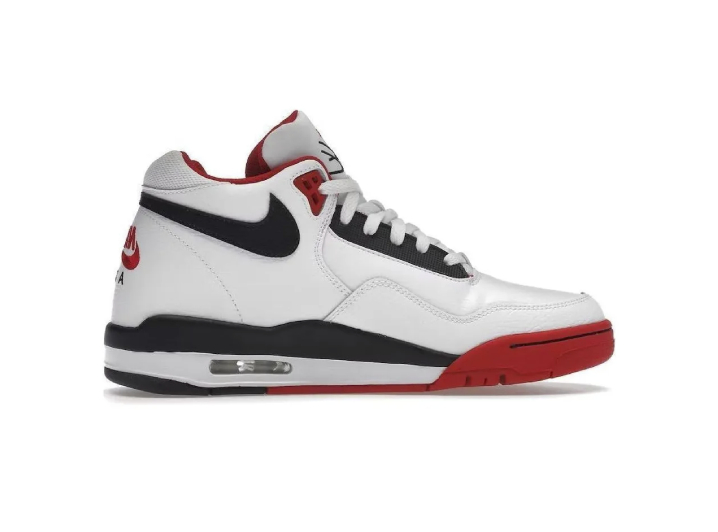 Nike Flight Legacy Classic Style Mid-Top Retro Basketball Shoes, Unisex, Red and White — изображение 5