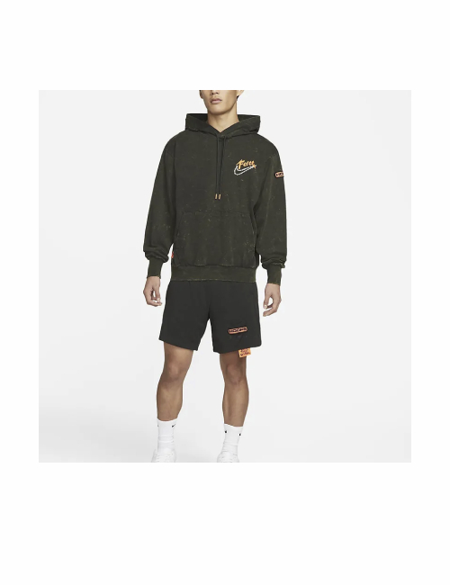 Nike Men's Casual Sports Breathable Hooded Sweatshirt with Patchwork Design, Grey — изображение 3