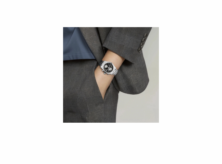 HAMILTON automatic mechanical movement, unisex Swiss watch with black dial. — изображение 2