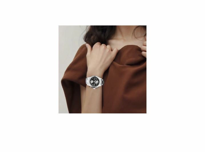 HAMILTON automatic mechanical movement, unisex Swiss watch with black dial. — изображение 4