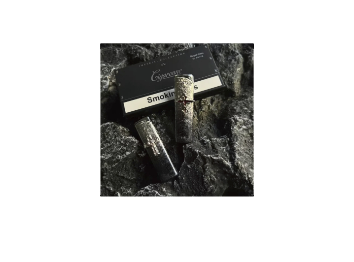 KERPA Ice Crack Gradient Windproof Refillable Lighter Green Flame Unisex Gift Set. — изображение 2