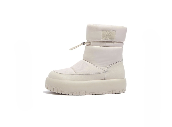 CAMEL Camel Puff Waterproof Umbrella Boots Fabric Warm Thick Sole Platform Women's Boots