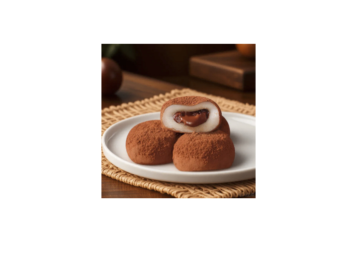 IQIAO Nama Chocolate Daifuku Dan 300g - Chocolate Lava Filling with Cocoa Crunchy Core - Japanese Chocolate Daifuku Dan (Mochi) - Sweet Snack — изображение 4