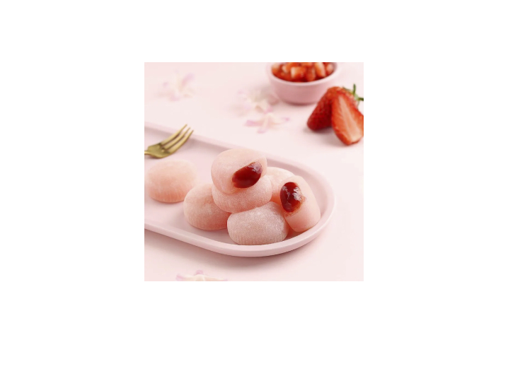 Baikaowei Strawberry Mochi Dumplings 120g, Mooncake with Snowy Crust — изображение 4