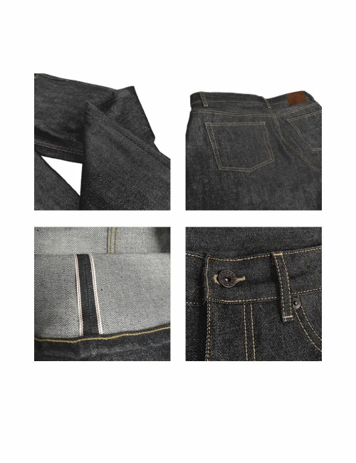 Wanna Lab SS25 jeans made of genuine leather, unisex, original black color — изображение 3