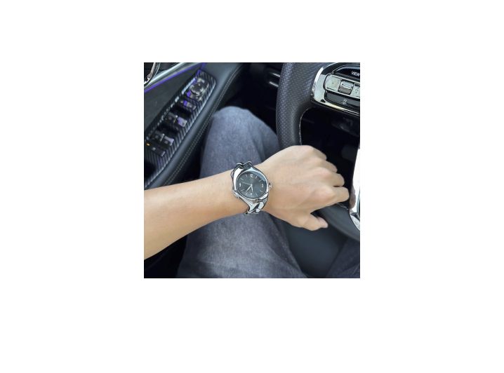 Alien Time Retro Millennium Y2K by IB BENLYDESIGN, quartz movement, unisex, black dial — изображение 2