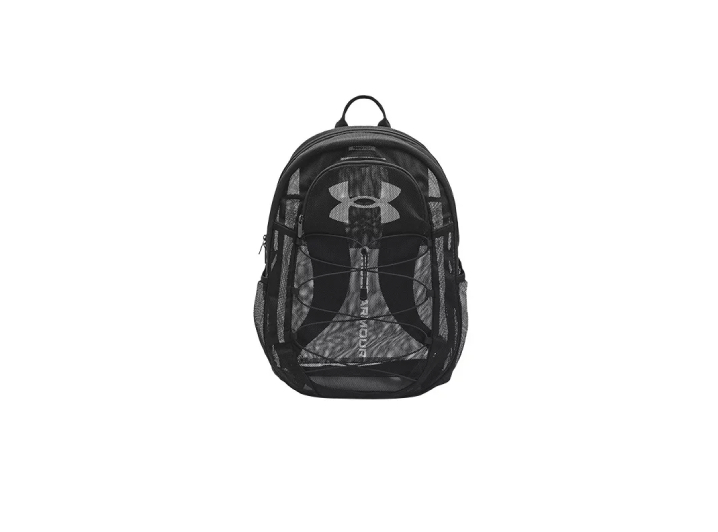 Under Armour Hustle Mesh Zippered Polyester Backpack/Shoulder Bag, Unisex, Black