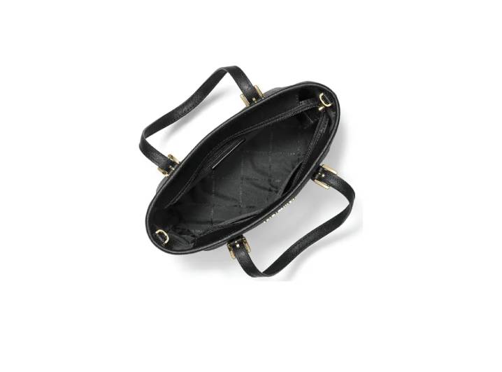 The MICHAEL KORS MK Jet Set Travel Tote features the iconic logo and charm print. — изображение 3