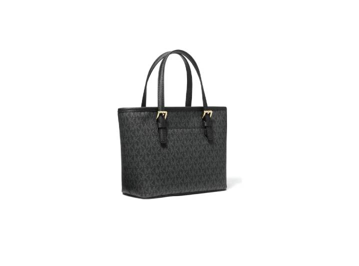 The MICHAEL KORS MK Jet Set Travel Tote features the iconic logo and charm print. — изображение 4