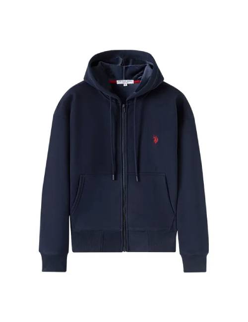 United States Polo Association. Classic, simple, fleece-lined, hooded, and thick men's sweatshirt. — изображение 5