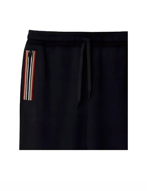 Burberry SS24 Striped Drawstring Knit Sweatpants for Men, Black — изображение 3
