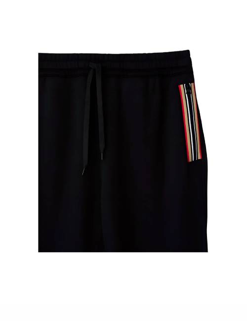 Burberry SS24 Striped Drawstring Knit Sweatpants for Men, Black — изображение 4