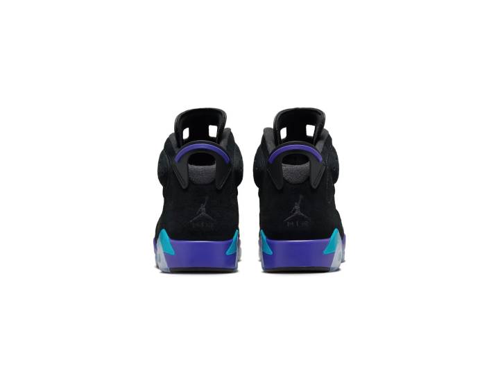 Jordan Air Jordan 6 "Aqua" Trendy Mid-Top Retro Basketball Shoes for Men, Black and Purple — изображение 2