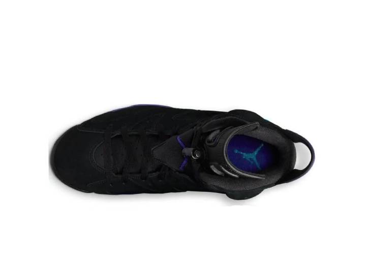 Jordan Air Jordan 6 "Aqua" Trendy Mid-Top Retro Basketball Shoes for Men, Black and Purple — изображение 3