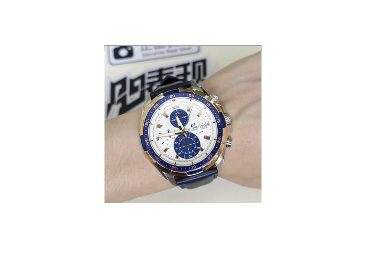 Casio Edifice Racing Speedometer, Waterproof and Shock Resistant, Quartz Movement, Leather Strap, Men's Watch — изображение 2