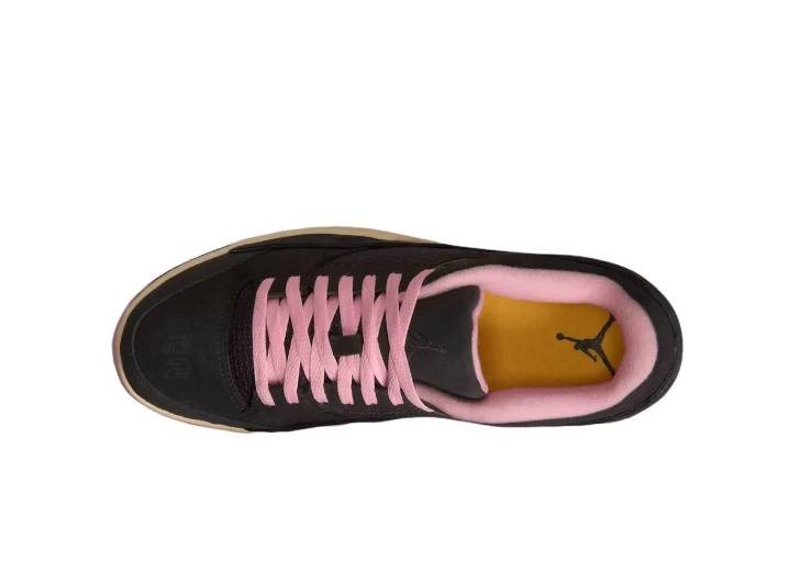 Jordan FLIGHT COURT Stylish, Comfortable, Slip-resistant, Durable Low-top Retro Basketball Shoes for Men, Black and Pink — изображение 3