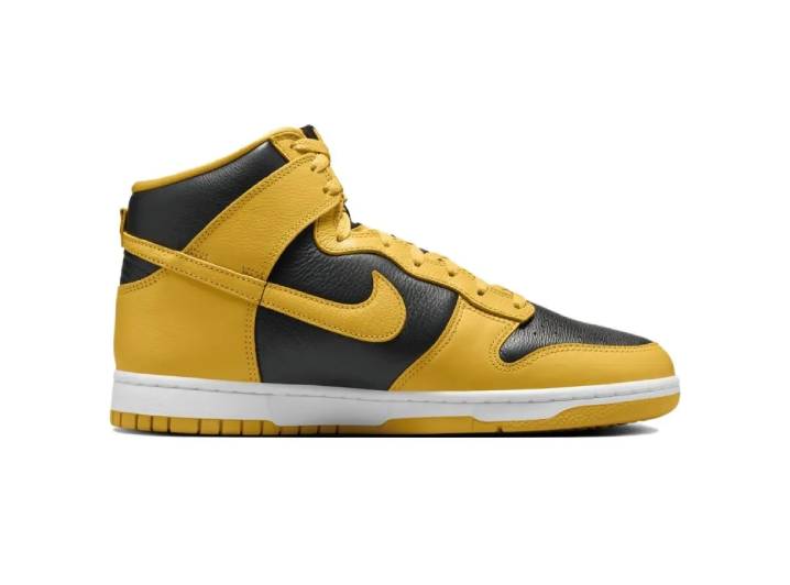 Wu-Tang x Nike Dunk High: Comfortable, versatile, thin-soled, non-slip, durable high-top sneakers, unisex, yellow and black. — изображение 6