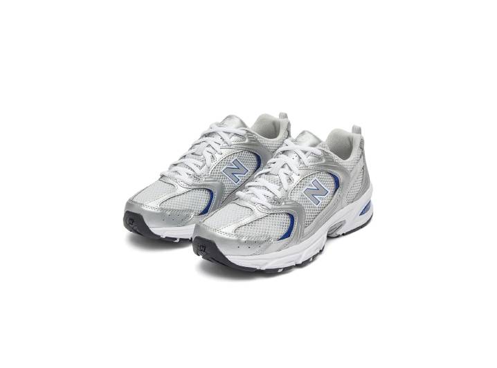 New Balance NB 530 Spring low-top unisex sneakers in silver and blue. — изображение 5