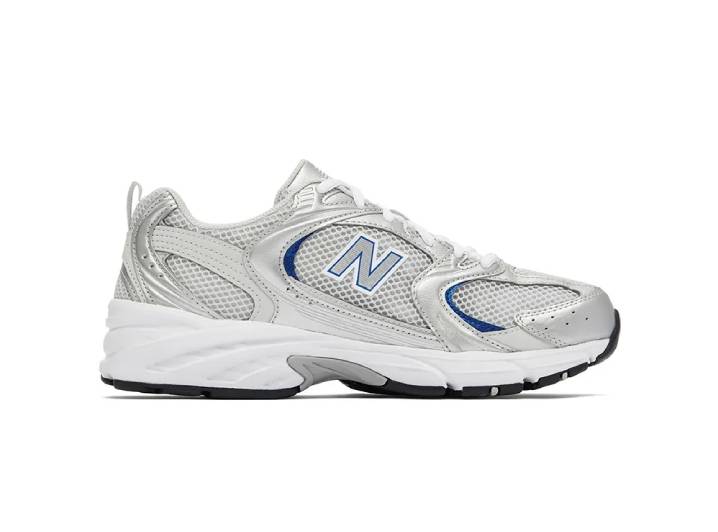 New Balance NB 530 Spring low-top unisex sneakers in silver and blue. — изображение 7