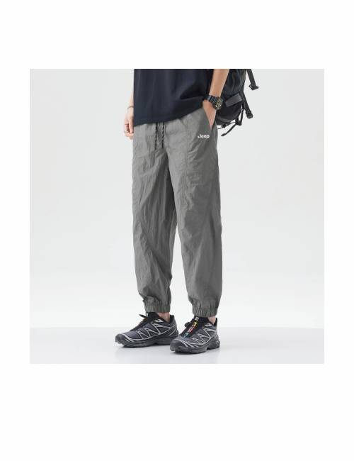Insulated, warm trousers in a patchwork style, windproof, with tapered cuffs, mid-rise, unisex. — изображение 3