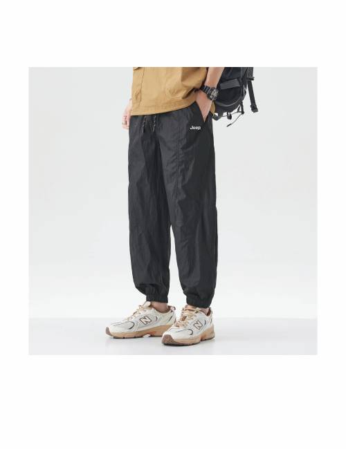 Insulated, warm trousers in a patchwork style, windproof, with tapered cuffs, mid-rise, unisex. — изображение 5
