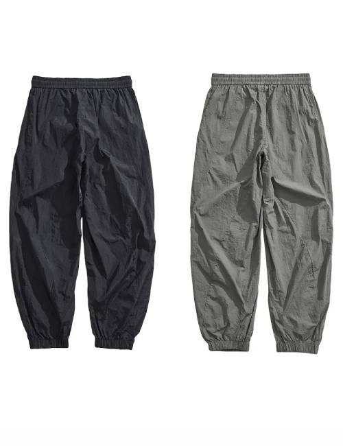 Insulated, warm trousers in a patchwork style, windproof, with tapered cuffs, mid-rise, unisex. — изображение 6