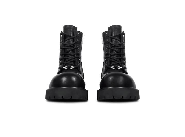 TERRA INCOGNITA horsehide retro versatile fashion short Martin boots, unisex, black. — изображение 4