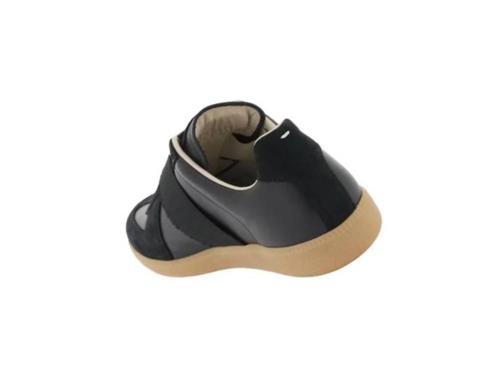 Maison Margiela Replica Calfskin Round Toe Elastic Band Low-Top Sneakers for Men, Black — изображение 3