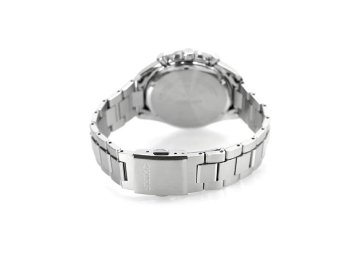 SEIKO men's watch with solar-powered quartz movement and stainless steel strap. — изображение 3