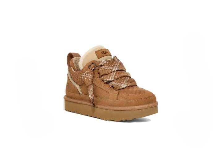 UGG Lowmel Mesh Suede Comfortable Durable Low-Top Casual Shoes for Women, Tan Yellow — изображение 4