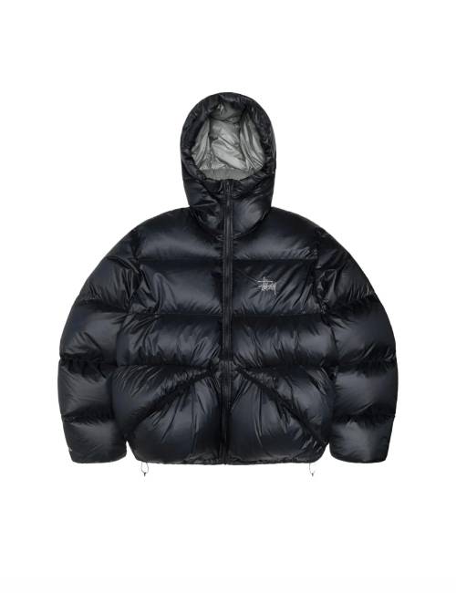 Stussy 2024 Fall Collection Micro Ripstop Down Parka, Solid Color Versatile Zipper Hooded Short Down Jacket, Unisex — изображение 3