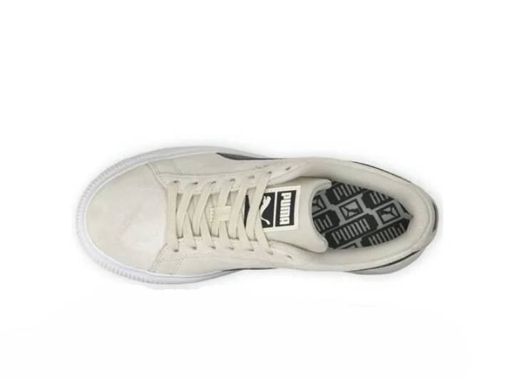 PUMA Suede Mayu Thick-Soled, Durable, Lightweight, Breathable, Height-Increasing Low-Top Sneakers for Women, Beige — изображение 6