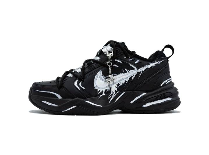 Nike Air Monarch 4 Black Storm Custom Retro Classic Low Top Unisex